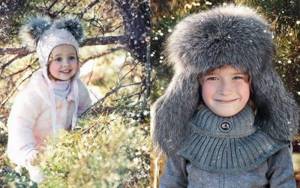 Current models of children&#39;s hats for winter 2018-2019