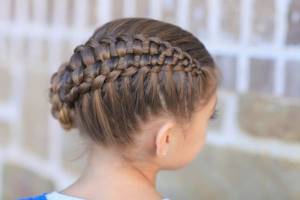 openwork braids for girls in kindergarten