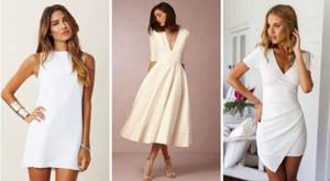 белое платье разные модели