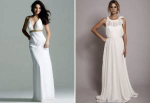 белое платье в пол в греческом стиле