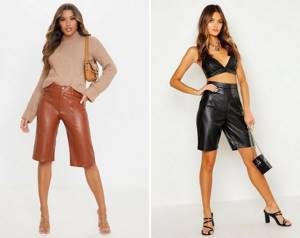 leather bermuda shorts 2020