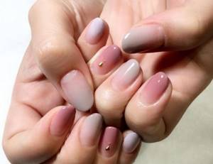 beige shade on nails