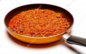 Bolognese in a frying pan
