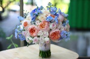 Bouquet with peony roses