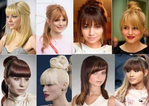 bangs with different hairstyles