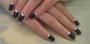 Black nails with white holes