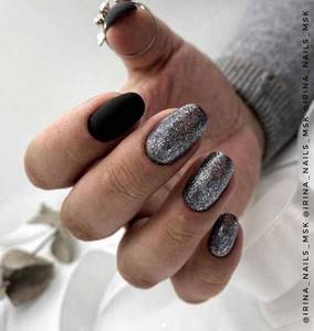 Black with glitter