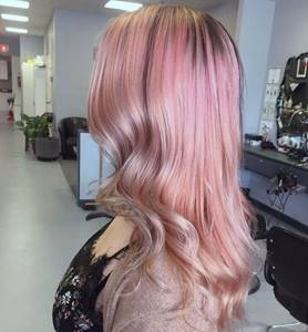 Hair color rose gold
