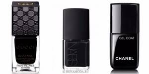 Nail polish colors 2021: fashionable new items - black gel polish