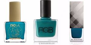 Nail polish colors 2021: fashionable new items - dark matte turquoise