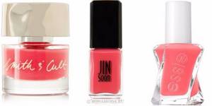 Nail polish colors 2021: fashionable new items - bright pink-coral