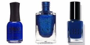 Nail polish colors 2021: fashionable new items - bright indigo blue