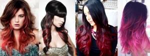 color dyeing for dark hair
