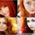 девушки с рыжими и красными волосами