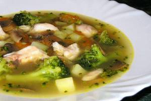 Diet soup with cabbage and seafood - recipes