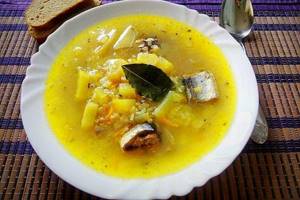 Diet soup with saury - recipes