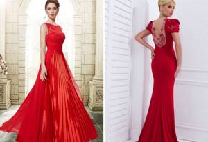 long evening red dresses
