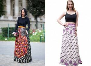long floral skirts