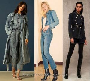 джинсовая одежда осень-зима 2018-2019 - тренды, фото