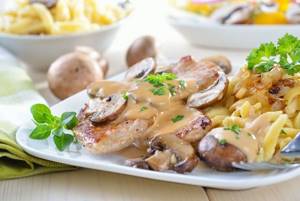 escalope with mushrooms