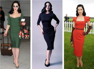 Hourglass figure. Photos of women, how to dress, how to identify 