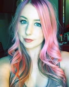 фиолетово розовый цвет волос