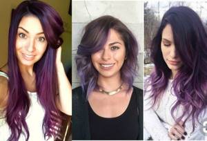 Фиолетовый цвет волос. Фото, кому идёт, как выбрать тон и покрасить. Краски
