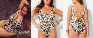 Фото модного леопардового купальника 2021 большого размера для пышных женщин