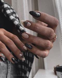 French black with glitter