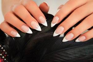 French on sharp nails – 4 ideas for beautiful and fashionable design with photos