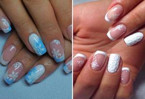 manicure ideas 2021 with snowflakes