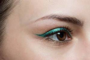 Emerald eyeliner