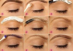 How to paint eyebrows with eyebrow shadows, paint, henna, pencil. Instructions with photos 