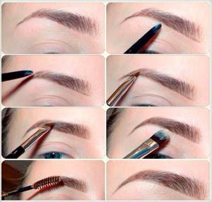 How to paint eyebrows with eyebrow shadows, paint, henna, pencil. Instructions with photos 