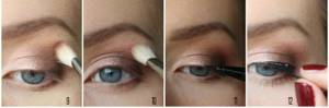 how to paint eyes with eye shadow step by step