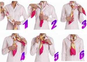 How to beautifully tie a scarf on a coat in different ways