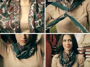 How to tie a light or chiffon scarf in a fashionable and beautiful way