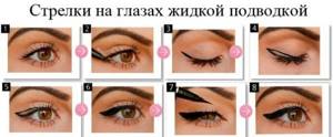 How to draw arrows on the eyes with eyeliner step by step. Beautiful to yourself, perfect and even. Photos, video tutorials 