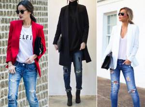 How to wear ripped jeans in winter