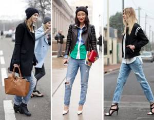 How to wear ripped jeans in winter