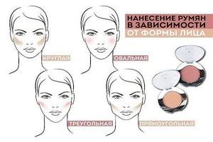 How to properly apply blush on your face step by step - different forms 2
