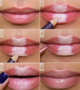 How to Make Lips Full: White Lip Liner