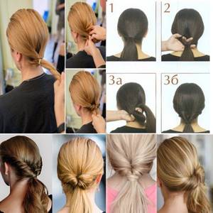 how to make a low inverted ponytail step by step photo