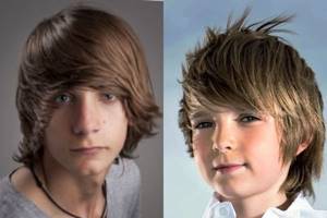 Cascade hairstyles for a teenage guy