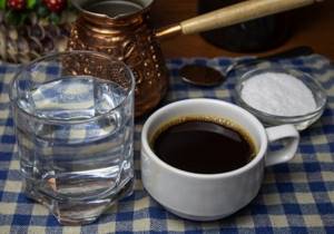 Классический кофе с солью фото