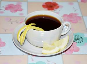Coffee with lemon zest