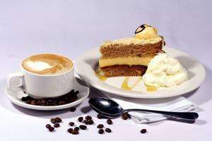 Coffee along with confectionery and baked goods provides a lot of calories