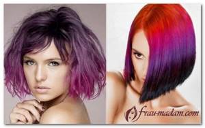 Contrasting hair coloring
