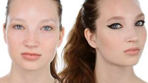 Contrast - Makeup mistakes for the impending eyelid