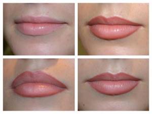 Lip contouring with pencil